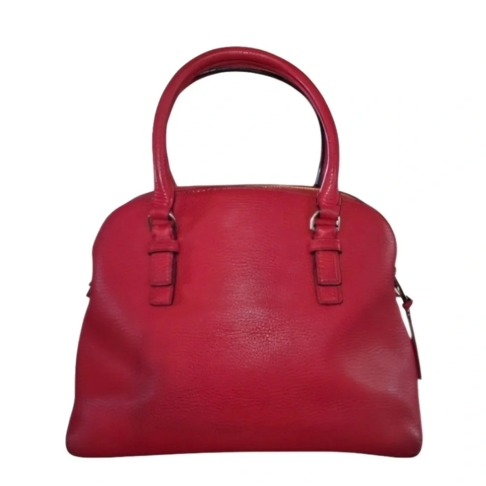 Kate Spade Bundle Jackson Street Lottie Satchel + Matching Pouch Cherry Red EUC